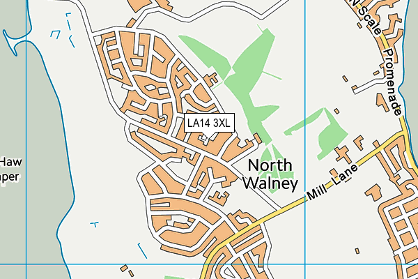 LA14 3XL map - OS VectorMap District (Ordnance Survey) LA14 3XL map - OS VectorMap District (Ordnance Survey)