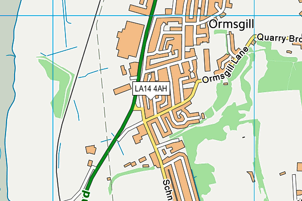 LA14 4AH map - OS VectorMap District (Ordnance Survey) LA14 4AH map - OS VectorMap District (Ordnance Survey)