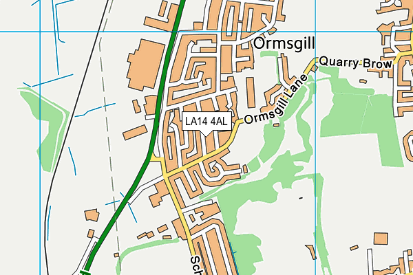LA14 4AL map - OS VectorMap District (Ordnance Survey) LA14 4AL map - OS VectorMap District (Ordnance Survey)