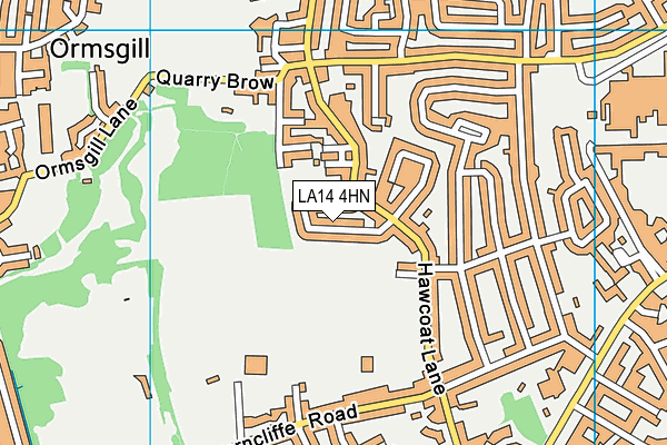 LA14 4HN map - OS VectorMap District (Ordnance Survey) LA14 4HN map - OS VectorMap District (Ordnance Survey)