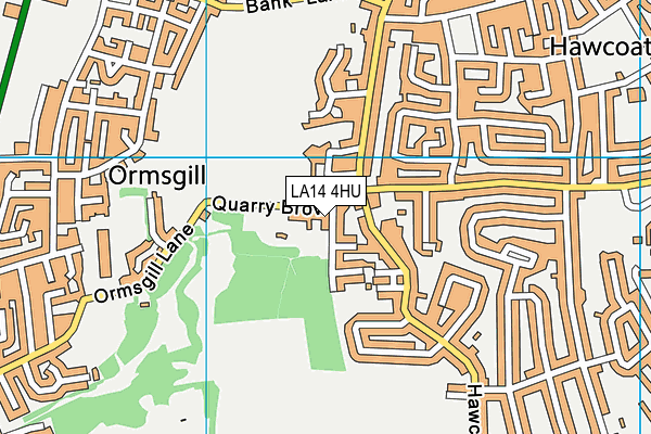 LA14 4HU map - OS VectorMap District (Ordnance Survey) LA14 4HU map - OS VectorMap District (Ordnance Survey)