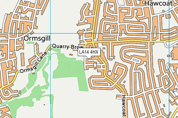 LA14 4HX map - OS VectorMap District (Ordnance Survey) LA14 4HX map - OS VectorMap District (Ordnance Survey)