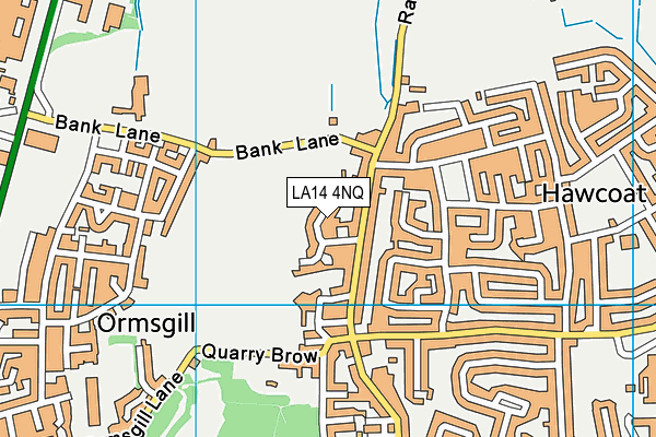 LA14 4NQ map - OS VectorMap District (Ordnance Survey) LA14 4NQ map - OS VectorMap District (Ordnance Survey)