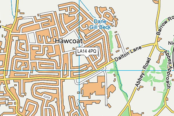LA14 4PQ map - OS VectorMap District (Ordnance Survey) LA14 4PQ map - OS VectorMap District (Ordnance Survey)