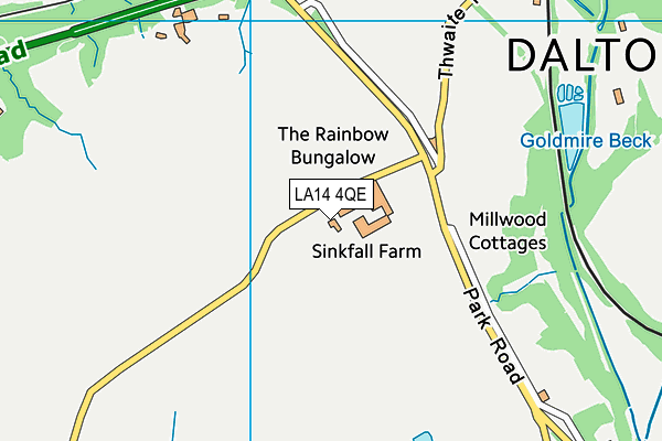 LA14 4QE map - OS VectorMap District (Ordnance Survey) LA14 4QE map - OS VectorMap District (Ordnance Survey)