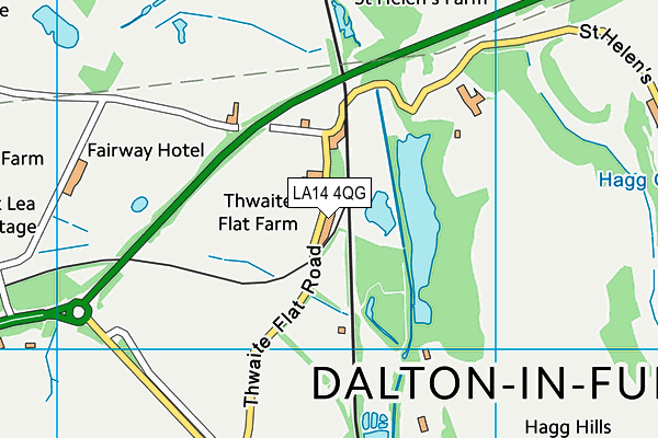 LA14 4QG map - OS VectorMap District (Ordnance Survey) LA14 4QG map - OS VectorMap District (Ordnance Survey)