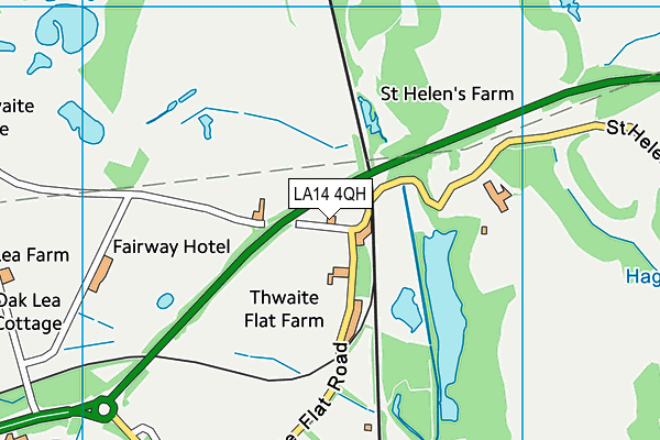 LA14 4QH map - OS VectorMap District (Ordnance Survey)