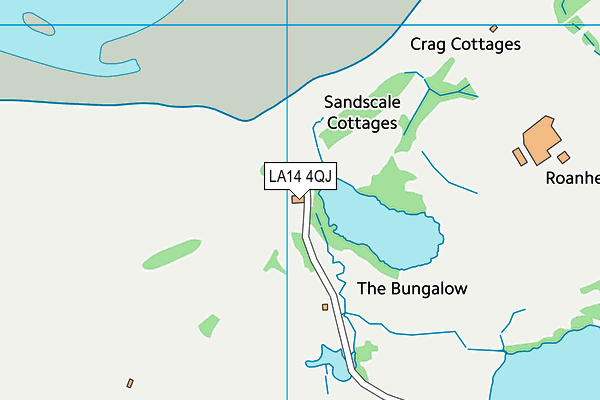 LA14 4QJ map - OS VectorMap District (Ordnance Survey)