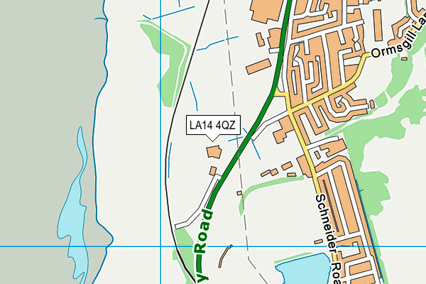 LA14 4QZ map - OS VectorMap District (Ordnance Survey) LA14 4QZ map - OS VectorMap District (Ordnance Survey)