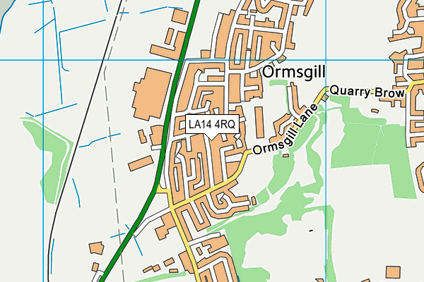 LA14 4RQ map - OS VectorMap District (Ordnance Survey) LA14 4RQ map - OS VectorMap District (Ordnance Survey)
