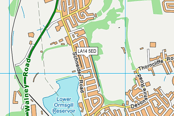 LA14 5ED map - OS VectorMap District (Ordnance Survey) LA14 5ED map - OS VectorMap District (Ordnance Survey)