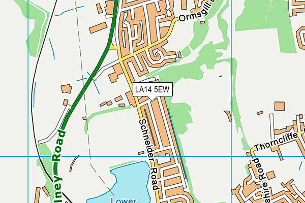 LA14 5EW map - OS VectorMap District (Ordnance Survey) LA14 5EW map - OS VectorMap District (Ordnance Survey)