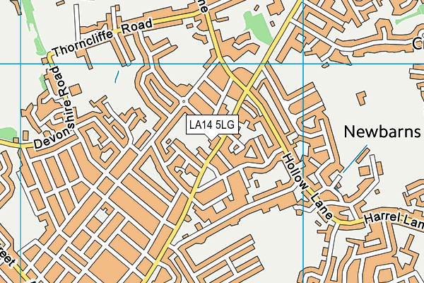 LA14 5LG map - OS VectorMap District (Ordnance Survey) LA14 5LG map - OS VectorMap District (Ordnance Survey)