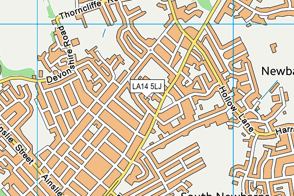 LA14 5LJ map - OS VectorMap District (Ordnance Survey) LA14 5LJ map - OS VectorMap District (Ordnance Survey)