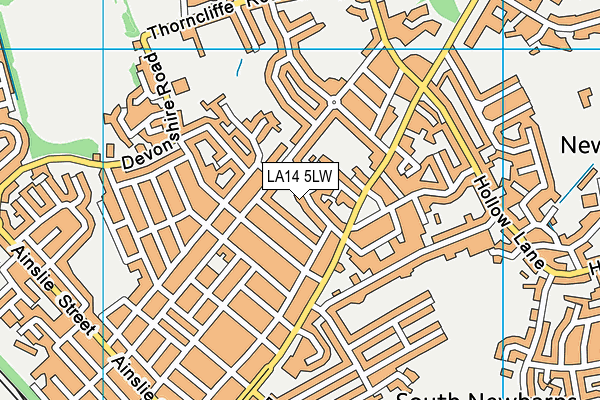 LA14 5LW map - OS VectorMap District (Ordnance Survey) LA14 5LW map - OS VectorMap District (Ordnance Survey)