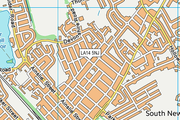 LA14 5NJ map - OS VectorMap District (Ordnance Survey) LA14 5NJ map - OS VectorMap District (Ordnance Survey)