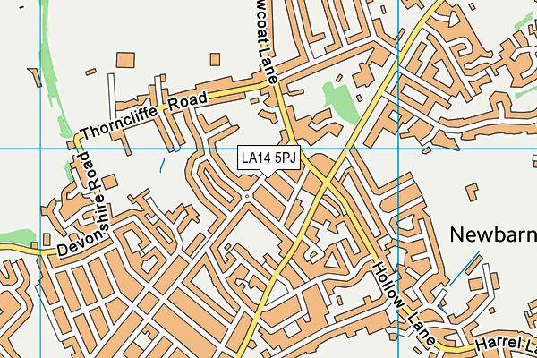 LA14 5PJ map - OS VectorMap District (Ordnance Survey) LA14 5PJ map - OS VectorMap District (Ordnance Survey)