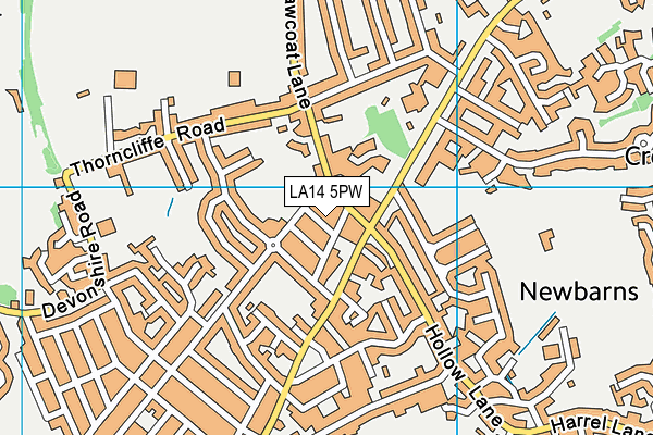 LA14 5PW map - OS VectorMap District (Ordnance Survey) LA14 5PW map - OS VectorMap District (Ordnance Survey)