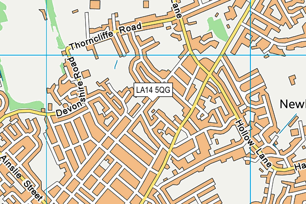 LA14 5QG map - OS VectorMap District (Ordnance Survey) LA14 5QG map - OS VectorMap District (Ordnance Survey)