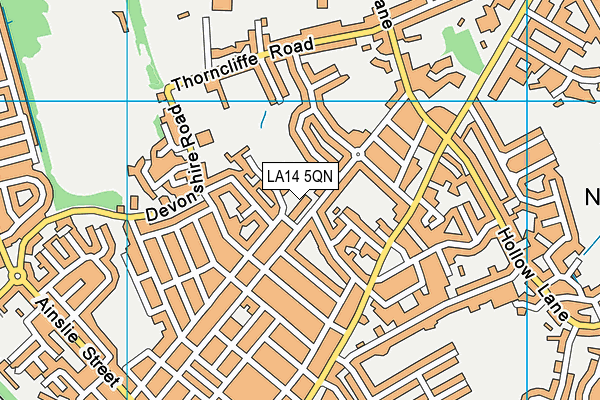 LA14 5QN map - OS VectorMap District (Ordnance Survey) LA14 5QN map - OS VectorMap District (Ordnance Survey)
