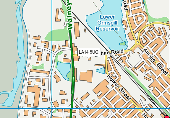 LA14 5UQ map - OS VectorMap District (Ordnance Survey) LA14 5UQ map - OS VectorMap District (Ordnance Survey)