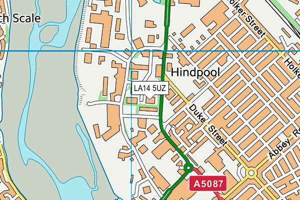 LA14 5UZ map - OS VectorMap District (Ordnance Survey) LA14 5UZ map - OS VectorMap District (Ordnance Survey)