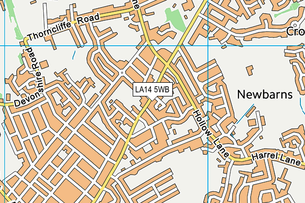 LA14 5WB map - OS VectorMap District (Ordnance Survey) LA14 5WB map - OS VectorMap District (Ordnance Survey)