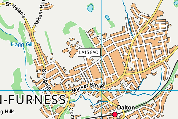 LA15 8AQ map - OS VectorMap District (Ordnance Survey) LA15 8AQ map - OS VectorMap District (Ordnance Survey)