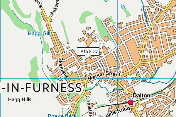 LA15 8DQ map - OS VectorMap District (Ordnance Survey)