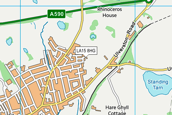 LA15 8HG map - OS VectorMap District (Ordnance Survey) LA15 8HG map - OS VectorMap District (Ordnance Survey)