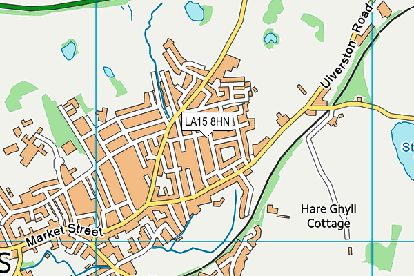 LA15 8HN map - OS VectorMap District (Ordnance Survey) LA15 8HN map - OS VectorMap District (Ordnance Survey)