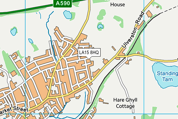 LA15 8HQ map - OS VectorMap District (Ordnance Survey) LA15 8HQ map - OS VectorMap District (Ordnance Survey)