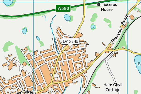 LA15 8HU map - OS VectorMap District (Ordnance Survey) LA15 8HU map - OS VectorMap District (Ordnance Survey)