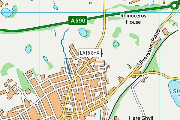 LA15 8HX map - OS VectorMap District (Ordnance Survey) LA15 8HX map - OS VectorMap District (Ordnance Survey)