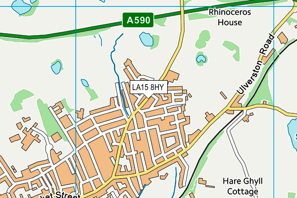 LA15 8HY map - OS VectorMap District (Ordnance Survey) LA15 8HY map - OS VectorMap District (Ordnance Survey)