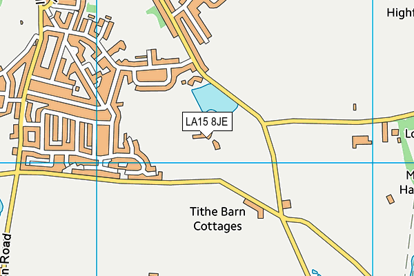 LA15 8JE map - OS VectorMap District (Ordnance Survey) LA15 8JE map - OS VectorMap District (Ordnance Survey)
