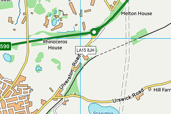LA15 8JH map - OS VectorMap District (Ordnance Survey) LA15 8JH map - OS VectorMap District (Ordnance Survey)