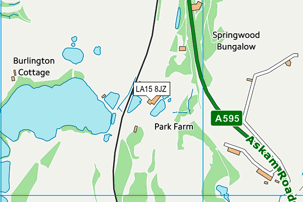 LA15 8JZ map - OS VectorMap District (Ordnance Survey) LA15 8JZ map - OS VectorMap District (Ordnance Survey)