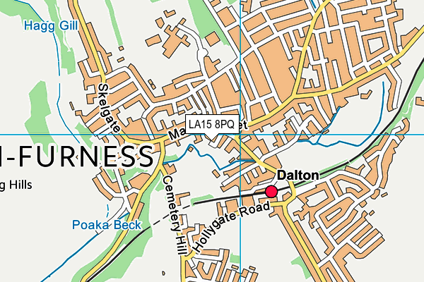 LA15 8PQ map - OS VectorMap District (Ordnance Survey) LA15 8PQ map - OS VectorMap District (Ordnance Survey)