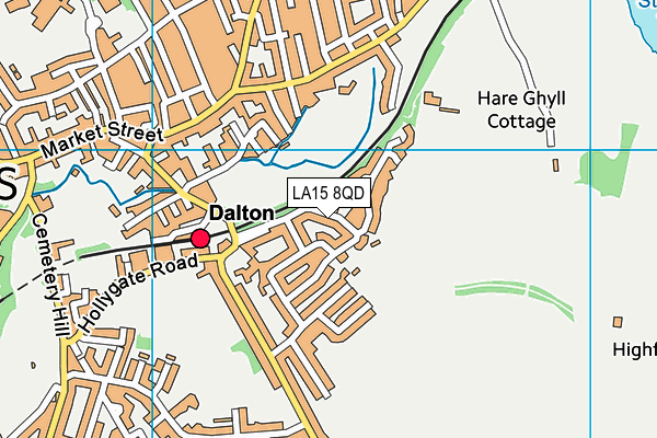 LA15 8QD map - OS VectorMap District (Ordnance Survey) LA15 8QD map - OS VectorMap District (Ordnance Survey)
