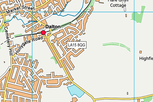 LA15 8QG map - OS VectorMap District (Ordnance Survey)