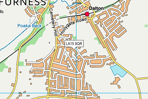 LA15 8QR map - OS VectorMap District (Ordnance Survey)