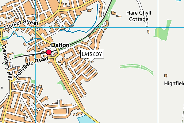 LA15 8QY map - OS VectorMap District (Ordnance Survey) LA15 8QY map - OS VectorMap District (Ordnance Survey)