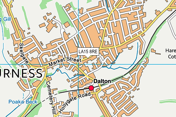 LA15 8RE map - OS VectorMap District (Ordnance Survey)