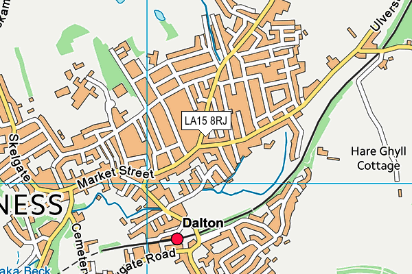 LA15 8RJ map - OS VectorMap District (Ordnance Survey)