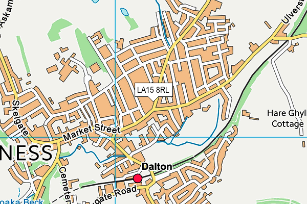 LA15 8RL map - OS VectorMap District (Ordnance Survey) LA15 8RL map - OS VectorMap District (Ordnance Survey)