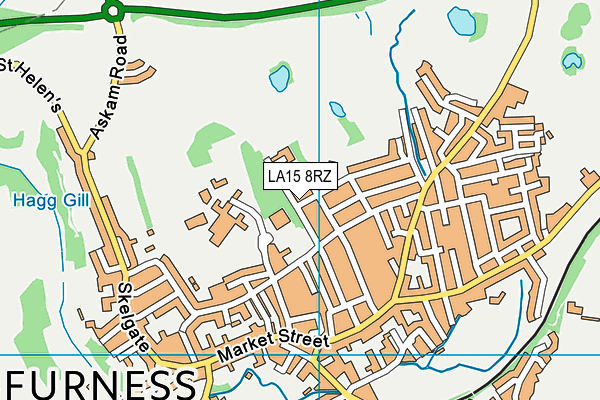 LA15 8RZ map - OS VectorMap District (Ordnance Survey) LA15 8RZ map - OS VectorMap District (Ordnance Survey)