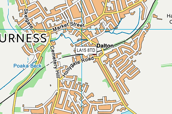 LA15 8TD map - OS VectorMap District (Ordnance Survey)