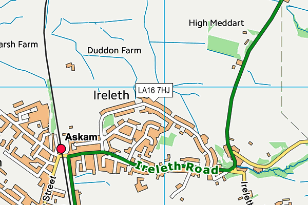 LA16 7HJ map - OS VectorMap District (Ordnance Survey)