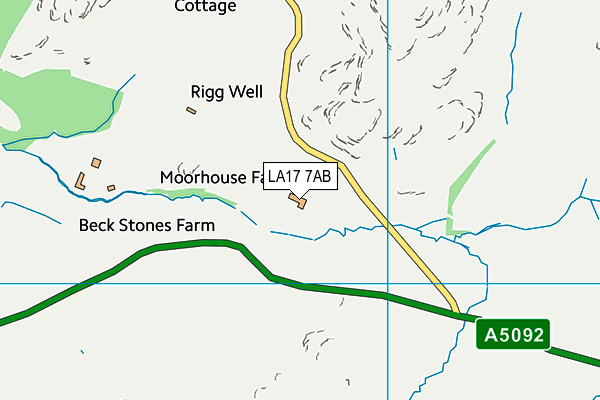 LA17 7AB map - OS VectorMap District (Ordnance Survey)